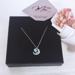D55 - Dây chuyền trăng đá moon ngũ sắc