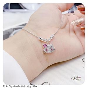 B25 - Dây chuyền Hello Kitty bi bạc