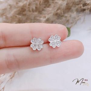 K59 - Khuyên tai Cỏ 4 lá trái tim