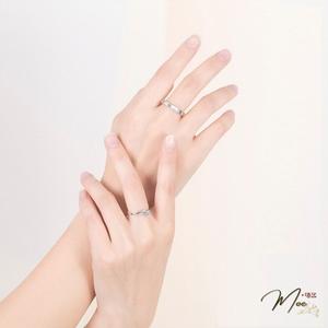 ĐN63 - Nhẫn đôi đá chủ tình nhân freesize