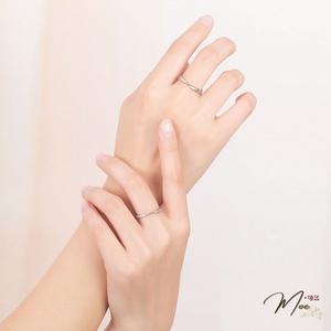 ĐN51 - Nhẫn đôi vô cực vĩnh cửu đá chéo freesize