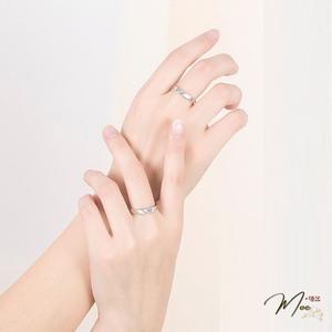 ĐN61 - Nhẫn đôi trái tim ghép freesize