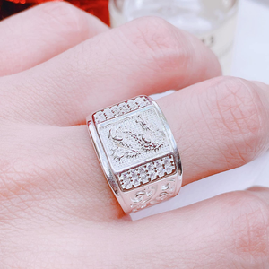 NN22 - Nhẫn nam rồng chạm khắc cao cấp