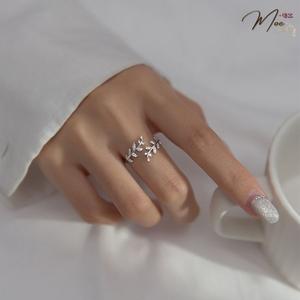 N114 - Nhẫn lá non dương xỉ xi kim