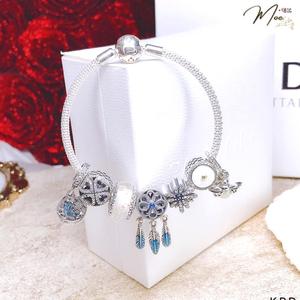 LT122 - Vòng pandora xanh dreamcatcher cỏ 4 lá