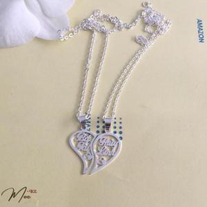 D89 - Dây chuyền đôi nửa trái tim cắt tên chữ (không bán lẻ)