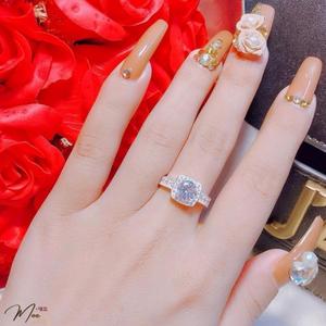 N51 - Nhẫn đá chủ vuông 6ly viền đá