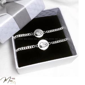 ĐT19 - Lắc tay đôi thẻ tròn khắc hình theo yêu cầu