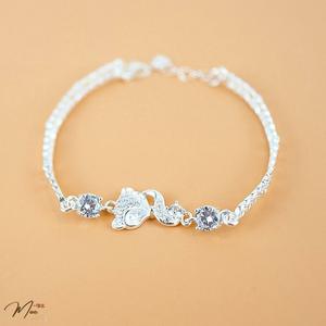 LT1 - Lắc tay hồ ly pha lê dây cứng