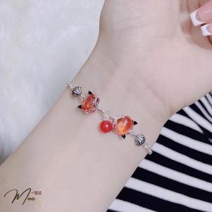 LT79 - Lắc tay hồ ly đá màu (2 hồ ly)