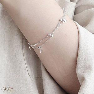 LT40 - Lắc tay trái tim đôi