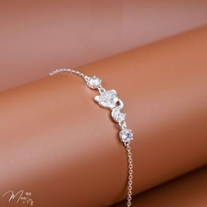 LT6 - Lắc tay hồ ly pha lê dây mềm