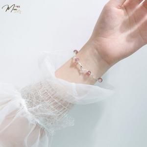 LT19 - Lắc tay dâu hồng dây rút