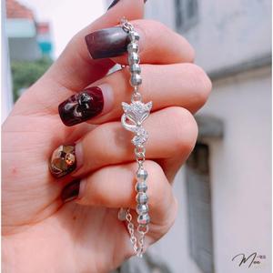 LT21 - Lắc tay Hồ Ly bi bạc