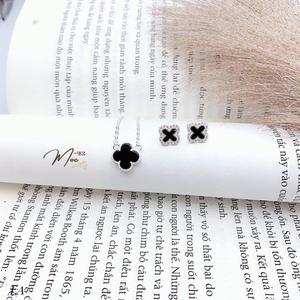 D33 - Dây chuyền Cỏ 4 lá đen