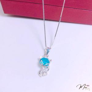 D49 - Dây chuyền hồ ly pha lê đá màu