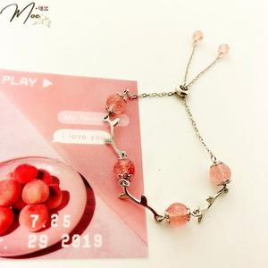 LT19 - Lắc tay dâu hồng dây rút