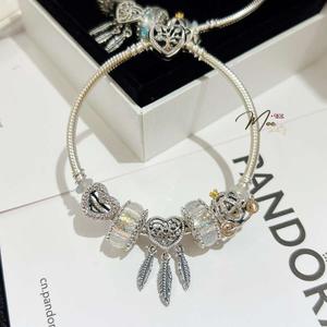 LT187 - Vòng pandora công chúa thạch anh trắng