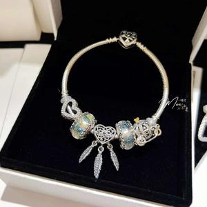 LT187 - Vòng pandora công chúa thạch anh trắng