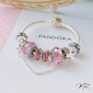 LT194 - Vòng pandora hồng bướm xuân