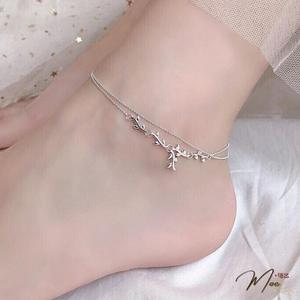 LC19 - Lắc chân lá non dây bi kép