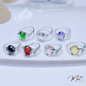 N23 - Nhẫn hồ ly đá màu