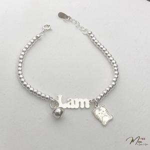 B1 - Lắc tay bi khắc tên charm con giáp