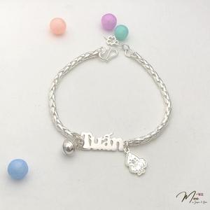 B3 - Lắc tay vảy rồng khắc tên gắn chuông