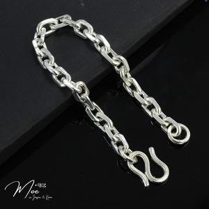 MT2 - Lắc tay nam họng xích vuông bản nhỏ (7c)