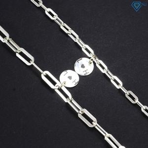 ĐT27 - Lắc tay đôi họng vuông charm tròn