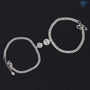 ĐT28 - Lắc tay đôi họng xích trơn khắc tên theo yêu cầu