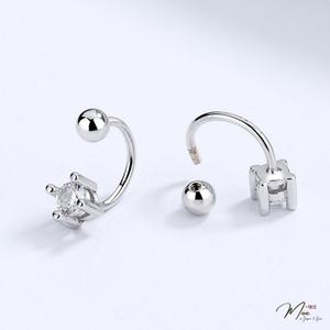 K181 - Khuyên tai móc ren bi đá nhỏ