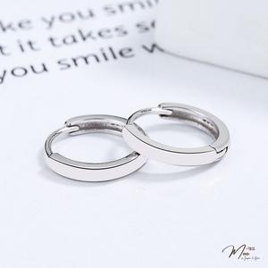 K215 - Khuyên tai bấm trơn size đại unisex