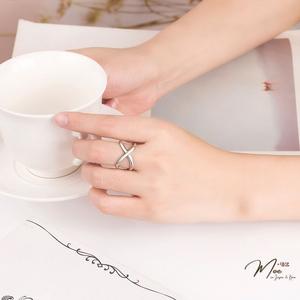 N121 - Nhẫn chữ X trơn cá tính freesize