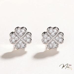 K59 - Khuyên tai Cỏ 4 lá trái tim