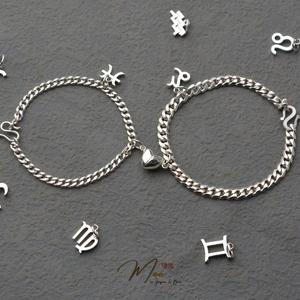 ĐT31 - Lắc tay đôi họng xích nam châm cung hoàng đạo