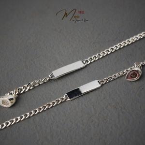 ĐT32 - Lắc tay đôi nam châm mặt thẻ khắc