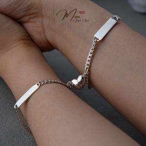 ĐT32 - Lắc tay đôi nam châm mặt thẻ khắc