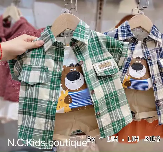 Product image - SÉT 3 CHI TIẾT SỌC CARO 2 TÚI GIẢ