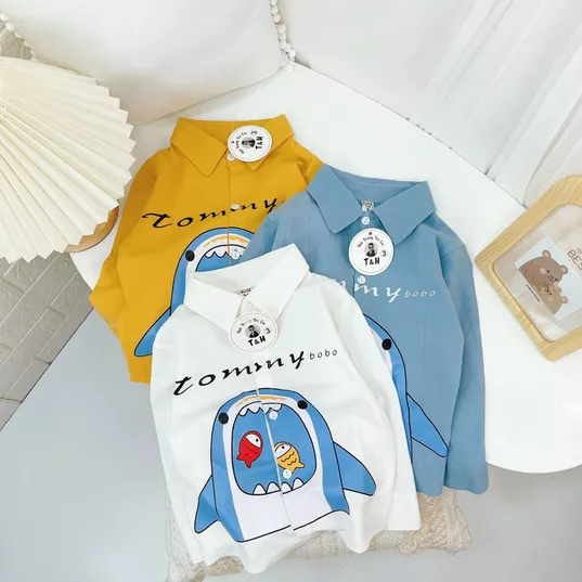 Product image - 161- ÁO SƠ MI DÀI TAY 2 CON CÁ