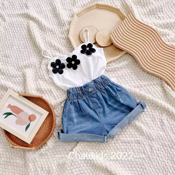 Product image - 666- BỘ 2 DÂY ĐÍNH 3 BÔNG HOA