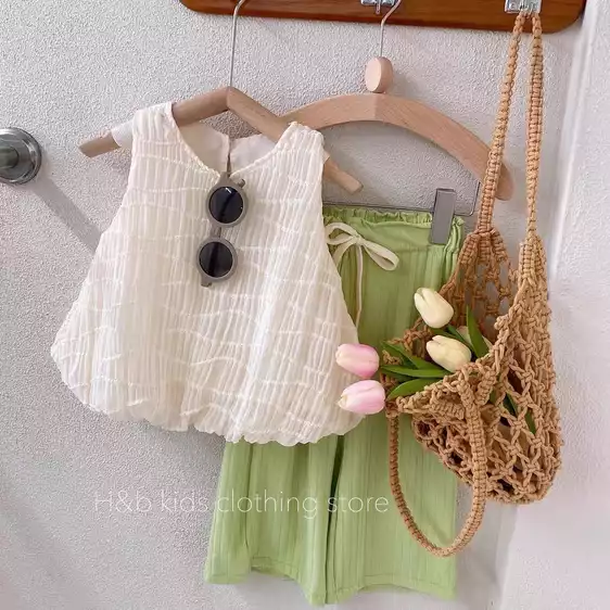 Product image - 649- BỘ BA LỖ ÁO TRẮNG TRƠN