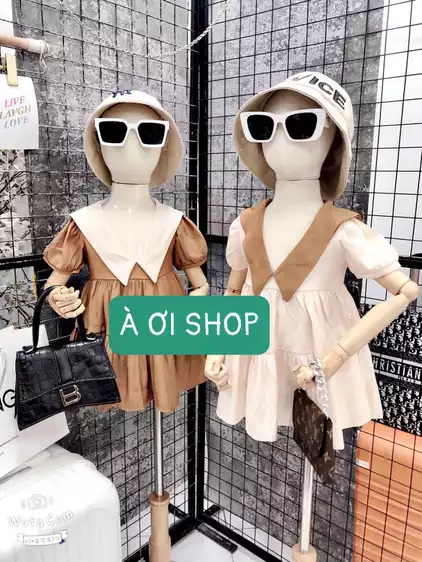 Product image - 605- VÁY XÒE CÓ CỔ KHÁC MÀU