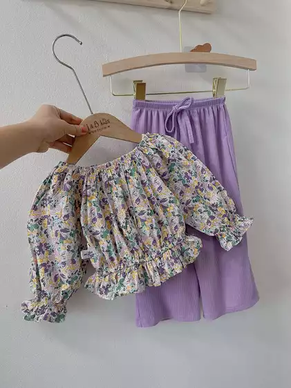 Product image - SÉT ÁO TRỄ VAI DÀI TAY