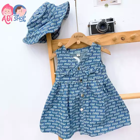 Product image - 616- VÁY BÒ MIU MIU KÈM MŨ