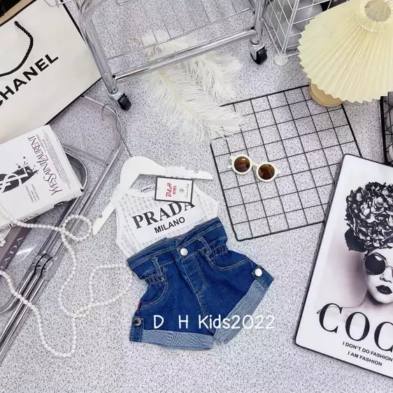 Product image - 619- BỘ BA LỖ ÁO LƯỚI PRADA