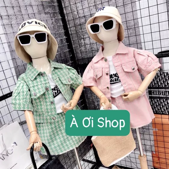 Product image - 648- SÉT BÉ GÁI JEAN XANH