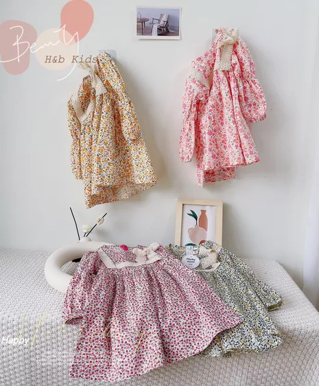 Product image - VÁY HOA NHÍ PHỐI REN