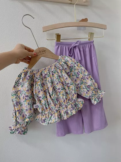 Product image - SÉT ÁO TRỄ VAI DÀI TAY