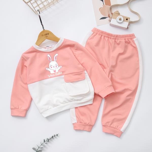 Bộ nỉ bé gái phối túi